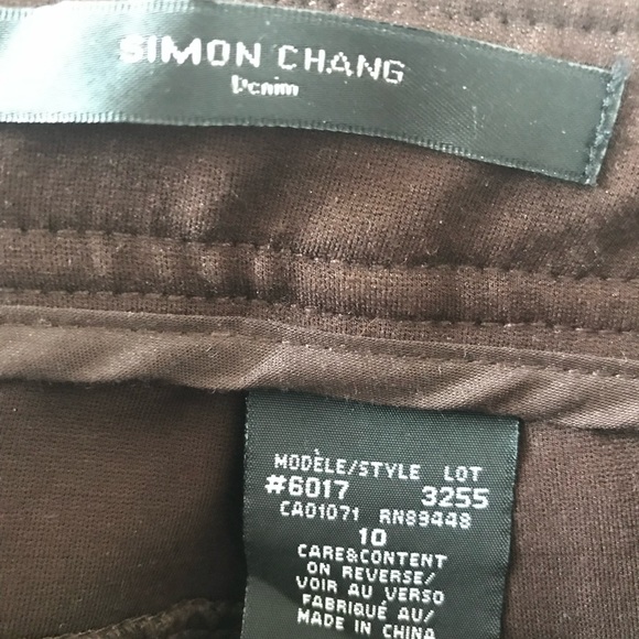 Simon Chang - EUC - Brown stretch Denim - Sz 10 - Picture 5 of 11
